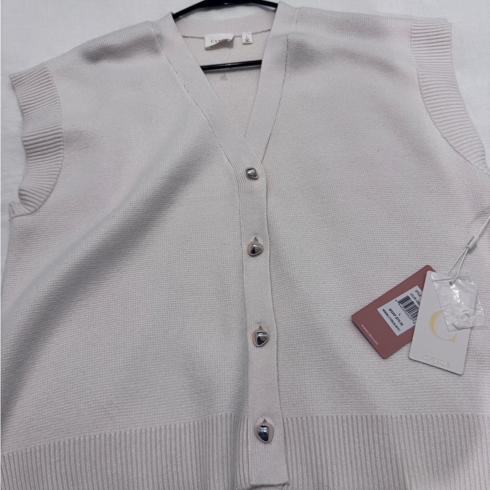 Womens Cream Sweater Vest